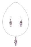 Amethyst jewelry set, 'Lilac Song' 15.9 L