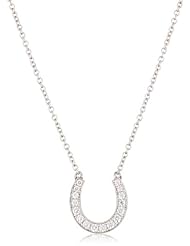Myia Passiello "Timeless" Swarovski Zirconia Horseshoe Pendant Necklace