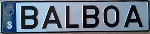 BALBOA Personalized Sweden License Plate Custom Swedish Euro Plate Tag Customized Your Name