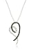 Sterling Silver Heart Black and White Diamond Pendant Necklace (1/5 cttw, I-J Color, I2-I3 Clarity), 18