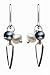 Kit Heath Sterling Silver 50CVSLP Ladies Grey and White Fresh Water Pearl Drop Earrings