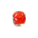 Carlo BIAGI Bead 925 Silber Murano Glas rote Welle Armband Anh�nger BBG01von "Carlo Biagi Beads"