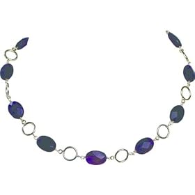 Sterling Silver Amethyst Necklace 16 by FindingKing