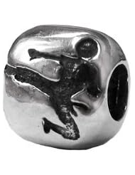 Genuine Zable (TM) Product. 925 Sterling Silver Martial Arts Bead Charm. 100% Satisfaction Guaranteed.
