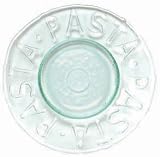Clear Spanish Large Recycled Glass Pasta Plate 12"D Set / 2