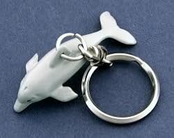 Solid Metal Wild Adventures Dolphin Key Chain Keychain