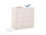 Link 20900060 Kommode Luna 3+2 Schubl, weiß lackiert