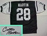 Curtis Martin Autographed/Hand Signed Reebok Green New York Jets Jersey