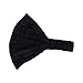 Black Wide Cotton Head Band Solid Boho Yoga Style Soft Hairband