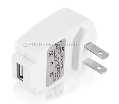 Universal USB Wall Charger for Apple Ipod Mp3 Shuffle Nano Video Touch Classic Iphone, Microsoft Zune 30gb 80gb 4gb 8gb, Sandisk Sansa