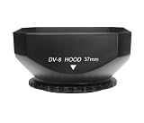 Mennon DV-s 37 Screw Mount 37mm Digital Video Camcorder Lens Hood with Cap, Black