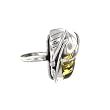 Amber Ring set in .925 Sterling Silver Size 9