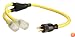 Coleman Cable 01924 3-Foot Generator Power Cord Adapter, 12/4 Splitter Y Adapter, L14-20P to (2) 12/3 Lighted 5-20R