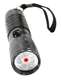 8 LED FLASHLIGHT W/RED LASER POINTER-GUN METAL