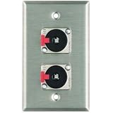 Buy Pro Co Wall Plate Dual 1 4 Inch TRS Female by Proco