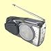 Electronics : Freeplay EyeMax Radio - Wind-Up, Solar & Rechargeable AM\FM Radio with light- Black