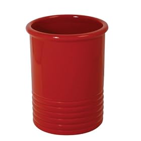 <b>Chantal 2 Quart/5 1/2 Inch x 7 Inch Ceramic Ringed Utensil Holder, Glossy Cinnabar</b>