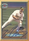 Eric Chavez, Oakland Athletics, 2003 Fleer Splendid Splinters Autographed Card