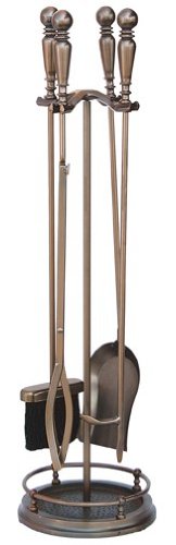 Uniflame F-1629 5-Piece Venetian Bronze Toolset with Ball Handles