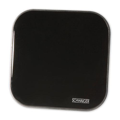 Schwaiger - ZA8970 011 - Antenne d'intérieur DVB-T active - 45 dB - Effet laqué - Noir (Import Allemagne) (ZA8970 011)