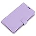 Samsung Galaxy S4 Case, CaseCrown Saffiano Grain Synthetic Leather Weekender Wallet with Card Slots (Lavender)