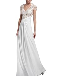 V-neck Cocktail Floor Length Short Sleeves  Mesh Sequined Embroidered Beaded Chiffon Evening Dress/Homecoming Dress/Pageant Dress/Prom Dress/Party Dress/Wedding Dress  With Pearls