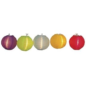 CELEBRATIONS LIGHTING-S 624H6111 ROUND FABRIC LANTERN LIGHTS - 10 COUNT from Decorative Electric Lighting