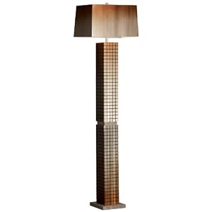 Nova Lighting JFL4988 Bronze Grid Floor Lamp, Brushed Aluminum with Silver and Rust...