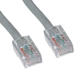 CAT5E, UTP, Crossover, Bootless, 350MHz, Gray, 5 ft