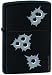 Zippo Lighter - Gun Bullet Holes Black ZMP300059~218