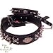 Coastal Pet Harley-Davidson Spiked Leather Dog Collar (Black, 10 inch L x 3/8 inch W)