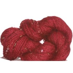Artyarns Yarn - Mohair Splash Yarn - 244 (Red) w/Gold
