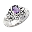 Sterling Silver Amethyst Ring