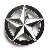 Nautical Star Black White Belt Buckle