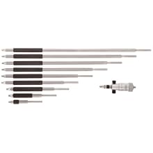 Starrett 124MB Solid-Rod Vernier Inside Micrometers Set, 50-300mm Range, 0.01mm Graduation, +/-0.003" Accuracy, Without Case