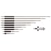 Starrett 124MB Solid-Rod Vernier Inside Micrometers Set, 50-300mm Range, 0.01mm Graduation, +/-0.003" Accuracy, Without Case