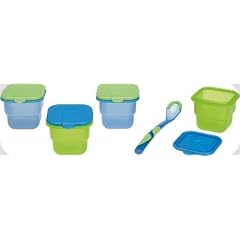 Aufbewahrungsboxen 4 St�ck mit L�ffel zum Einfrieren und f�r die Mikrowelle