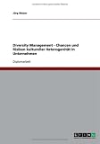 book cover Diversity Management - Chancen und Risiken kultureller Heterogenität in Unternehmen - Jörg Weber