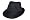 Classic Lurex Fedora Hat Cap w/POW*MIA Pin - Black (One Size), One Size