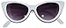 Online-Welcome OWL Vintage Cat Eye Sunglasses Smoke Lens White Frame