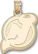New Jersey Devils "Nj" Logo 5/8" Charm/Pendant -14K/10K, Stainless Steel or Gold Plated