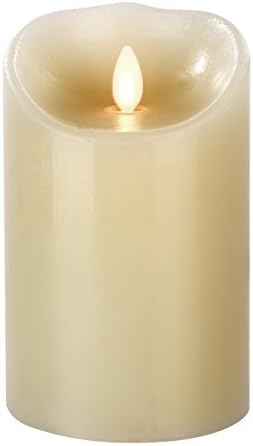 Innolites Advantage Moving Wick Wax Candle with Timer Remote Ready Long 10m Distance Ivory White Color 3.5 by 5-Inch