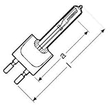 500 watt 120 volt T4 Medium Bi-Post (G22) Base Sylvania Light Bulb