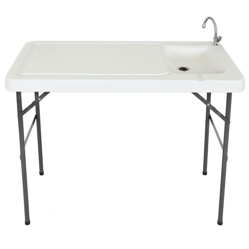 Best Choice Products Folding Portable Fish Fillet/Hunting/Cutting Table with Sink Faucet