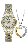 Pulsar Heart Pendant and Women's watch Box set #PTC536