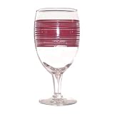 Fiesta Cinnabar Stripe 16-ounce Glass Goblet by Fiesta