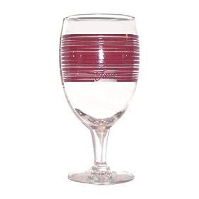 Fiesta Cinnabar Stripe 16-ounce Glass Goblet by Fiestaware