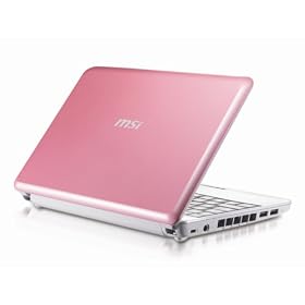MSI WIND Laptop U100 - Intel Atom 1.6 GHz 1 Gbg 160 Gb 10 inch 11bgn wifi XP Home (Pink) ***with free protection bag and 2 year warranty***