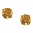 Orange Citrine Stud Earrings in 14K Yellow Gold - 2 Cttw