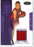 2003-04 Hoops Hot Prospects #93 Chris Kaman JSY RC - Los Angeles Clippers (RC ? Rookie Card - Piece of Authentic Game-Worn Jersey - Serial #d to 500) (Basketball Cards)